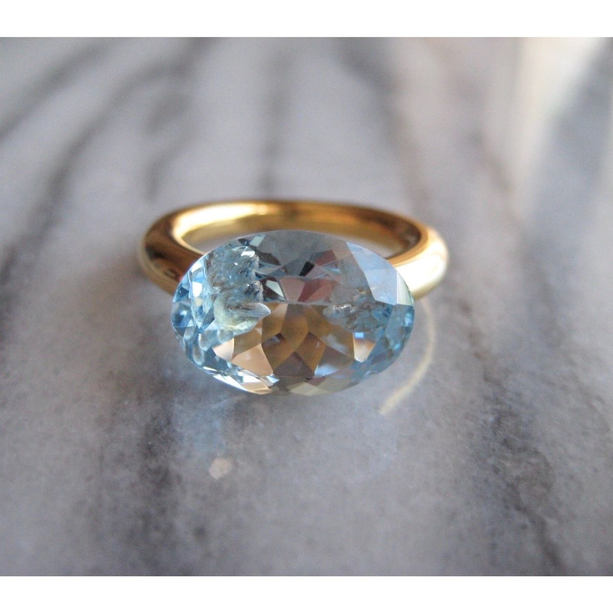 ブルートパーズのキャンディリング♡