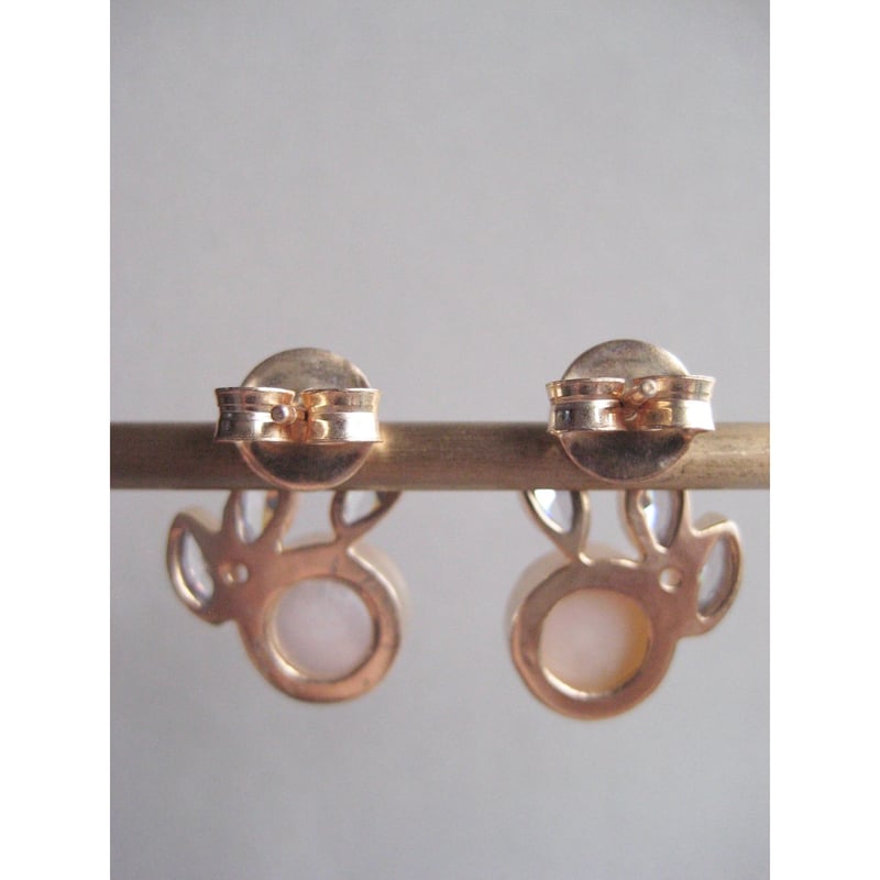 Atelier Mon[ピアス]パール×ムーンストーン×ジルコニア3粒