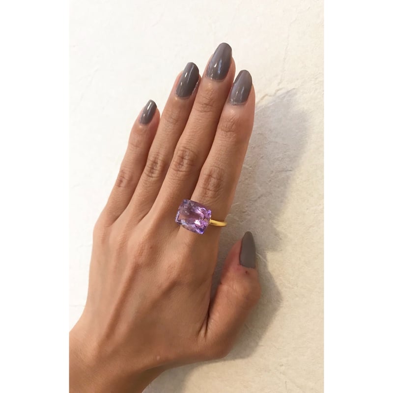 Raanii【リング】アメジスト キャンディスクエア | Maharani Garden