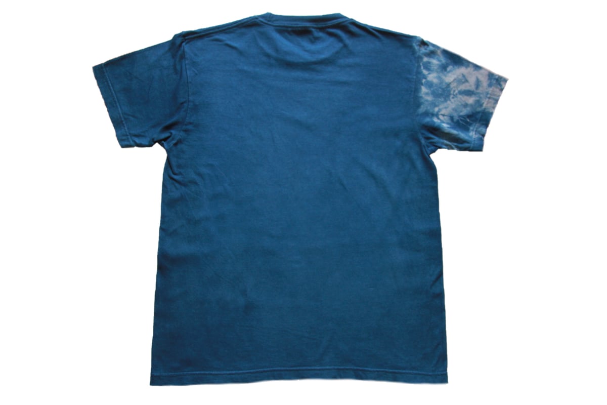 45R新年お値下げ☆パトアシュ　水通しのみ♪藍染めTシャツ 45R新年お値下げ☆パトアシュ 水通しのみ♪藍染めTシャツ