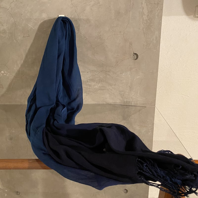 正藍染 羽衣ストール(グラデーション)(雲染め)2点おまとめ 正藍染 羽衣ストール(グラデーション)(雲染め)2点おまとめ 小物