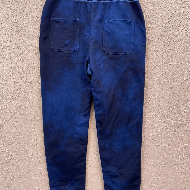 オールシーズンに活躍！藍染めスウェットパンツ10.0oz 濃淡染め