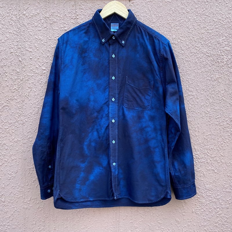 日頃の感謝を込めて大特価！！藍染めオックスフォード長袖Yシャツ 唐松