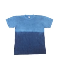 藍染めTシャツ　浅葱色（あさぎいろ）と渋藍（しぶあい）