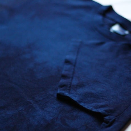 和なり屋が藍をお届けします！藍染めTシャツ 二度染め絞り模様 男女兼用