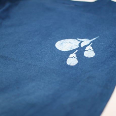 型染め「茄子」藍染めTシャツ