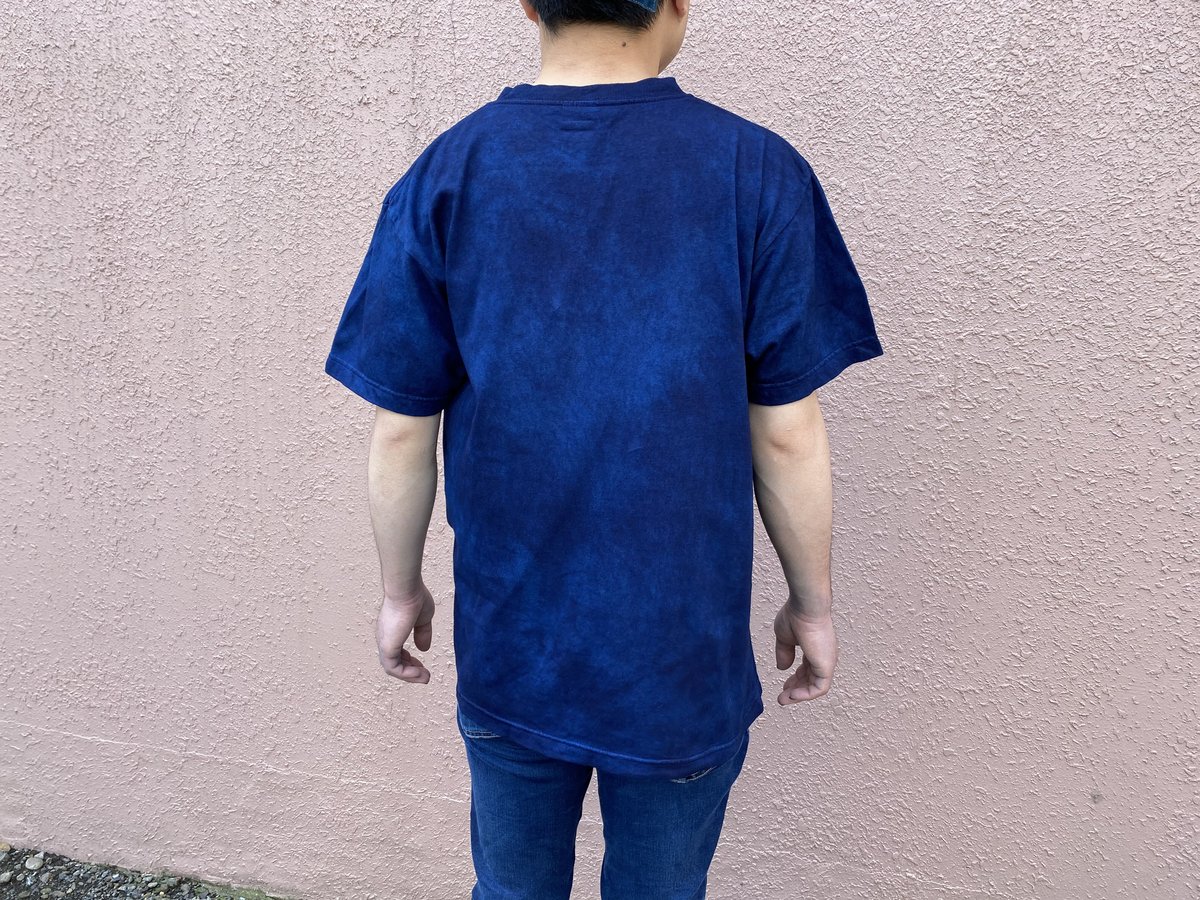 日頃の感謝を込めて大特価！！『一点物』藍染め唐松絞りTシャツ濃淡