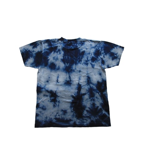 絞り模様　藍染めTシャツ