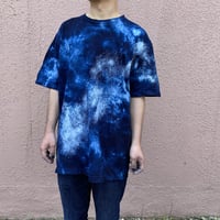 藍染めTシャツ「群青」XLサイズ 男女兼用『一点物』