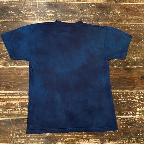 日頃の感謝を込めて大特価！！『一点物』藍染め唐松絞りTシャツ濃淡染め技法 Mサイズ  男女兼用『一点物』