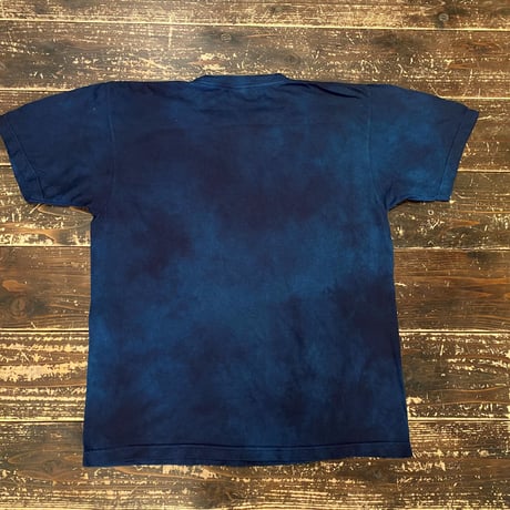 日頃の感謝を込めて大特価！！『一点物』藍染め唐松絞りTシャツ濃淡染め技法 Lサイズ  男女兼用『一点物』