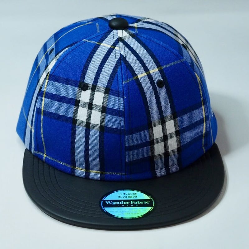 beautiful チェック柄 ベースボールキャップ beautiful チェック柄 ベースボールキャップ 青チェック柄の