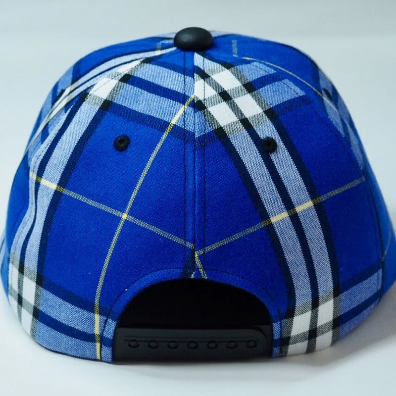 青チェック柄のベースボールキャップです！ | toitofabric