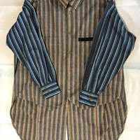 手織り切り替えパンク風シャツ！