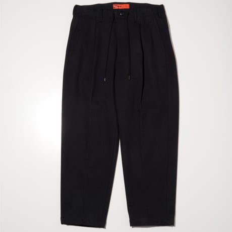 RADIALL "FLEETLINE"-WIDE FIT PLEATED TROUSERS BLACK
