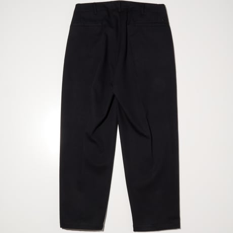 RADIALL "FLEETLINE"-WIDE FIT PLEATED TROUSERS BLACK