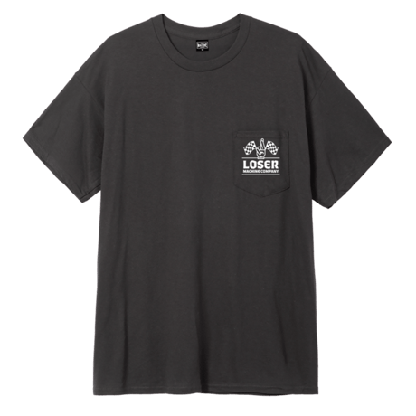 LOSERMACHINE "BLACKTOP STOCK"- S/S POCKET T-SHIRT BLACK