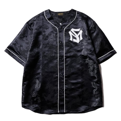 SOFTMACHINE "BLACK SEA B.B"-BASE BALL SHIRT  BLACK