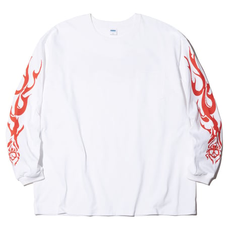 RADIALL “LO-N-SLO”-CREW NECK T-SHIRT L/S WHITE