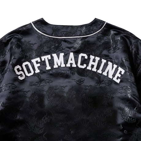 SOFTMACHINE "BLACK SEA B.B"-BASE BALL SHIRT  BLACK