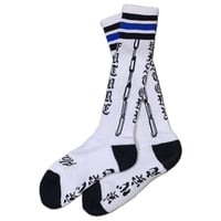 HARDEE "NAY KICKS"-JACQUARD LONG SOX WHITE