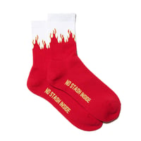 RADIALL “FLAMES”-1PACK SOX MID　WHITE