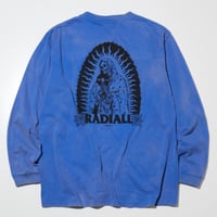 RADIALL "GUIDANCE"-CREW NECK T-SHIRT L/S FADE BLUE