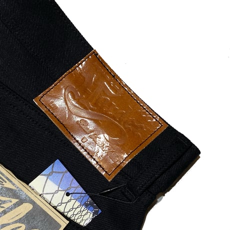 HARDEE "TRUE FORM"-5POCKET DENIM PANTS BLACK