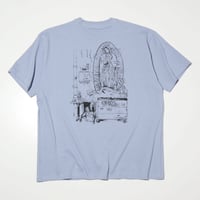RADIALL "CONER SHOP"- CREW NECK T-SHIRT S/S STEEL BLUE