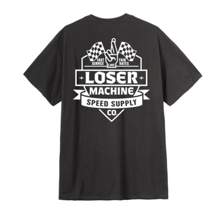 LOSERMACHINE "BLACKTOP STOCK"- S/S POCKET T-SHIRT BLACK