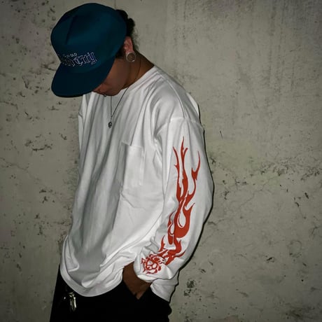 RADIALL “LO-N-SLO”-CREW NECK T-SHIRT L/S WHITE