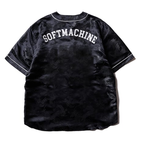 SOFTMACHINE "BLACK SEA B.B"-BASE BALL SHIRT  BLACK
