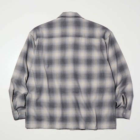 RADIALL "BELAIR"-OPEN COLLARED SHIRT L/S BLACK