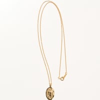 RADIALL "CRADLE"-OVAL CHAIN NECKLACE GOLD PLATED
