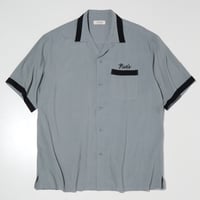 RADIALL "TRUE DEAL POT"-OPEN COLLARED SHIRT S/S STEEL GRAY