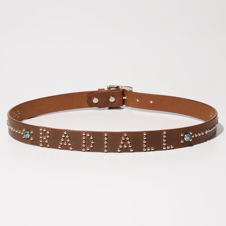 RADIALL "RHODES" - LEATHER BELT / STUDS BROWN