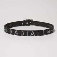 RADIALL "RHODES" - LEATHER BELT / STUDS BLACK