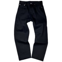 HARDEE "ARD BLACK DENIM"-WIDE TAPERED PANTS BLACK