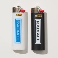 RADIALL "WHEELS"-BIC LIGHTER WHITE/BLACK
