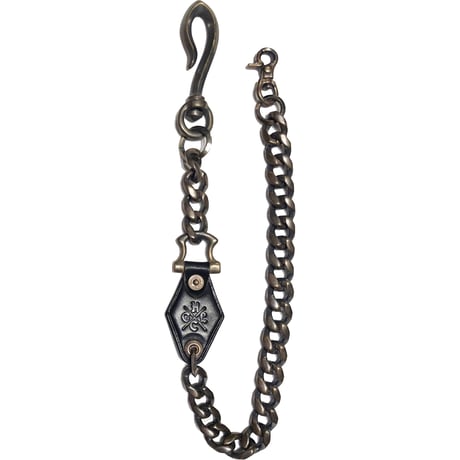 HARDEE×GARNET LEATHER WALLET CHAIN BLACK(FAT)