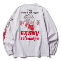 SOFTMACHINE "NATION"-L/S POCKET T-SHIRT ASH GRAY