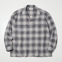 RADIALL "BELAIR"-OPEN COLLARED SHIRT L/S BLACK