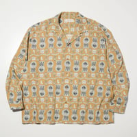 RADIALL "COMMUNE" - OPEN COLLARED SHIRT L/S AMBER BROWN