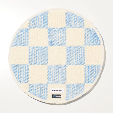 RADIALL "CHECKER"- CHAIR RUG BLUE×WHITE