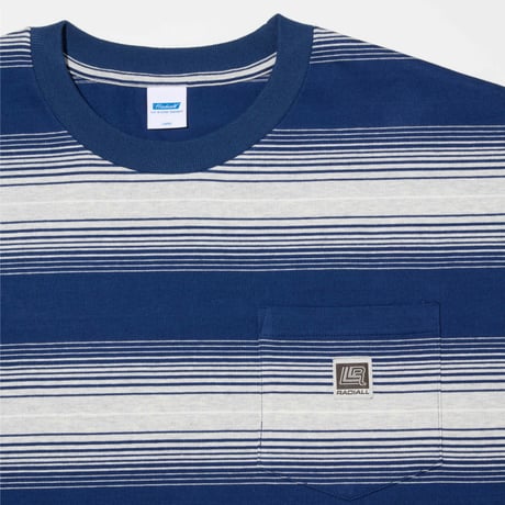 RADIALL "BOARD" - CREW NECK T-SHIRT NAVY