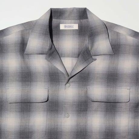 RADIALL "BELAIR"-OPEN COLLARED SHIRT L/S BLACK