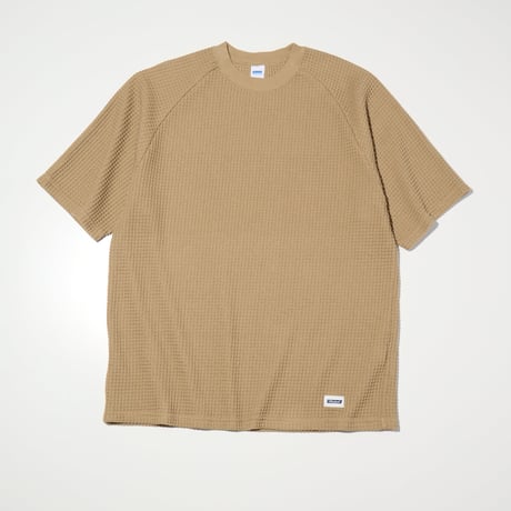 RADIALL "BIG WAFFLE" - CREW NECK T-SHIRT S/S KHAKI