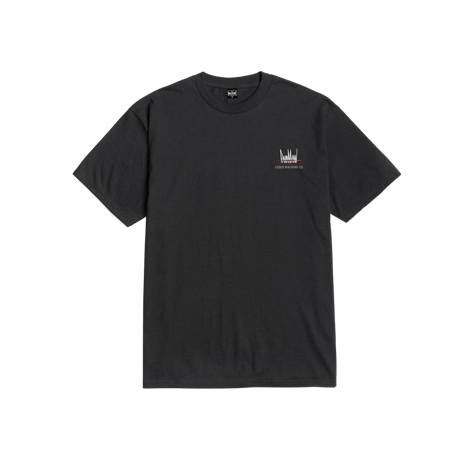 LOSER MACHINE×DAVID MANN "BURN RUBBER"-S/S TEE BLACK