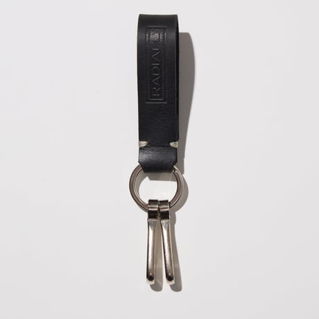 RADIALL " RHODES" - LEATHER KEY HOLDER / STUDS BLACK