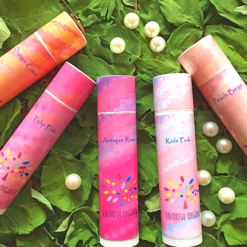 LS01 生命の樹と真珠の口紅 全5色セット | カラフルオーガニック